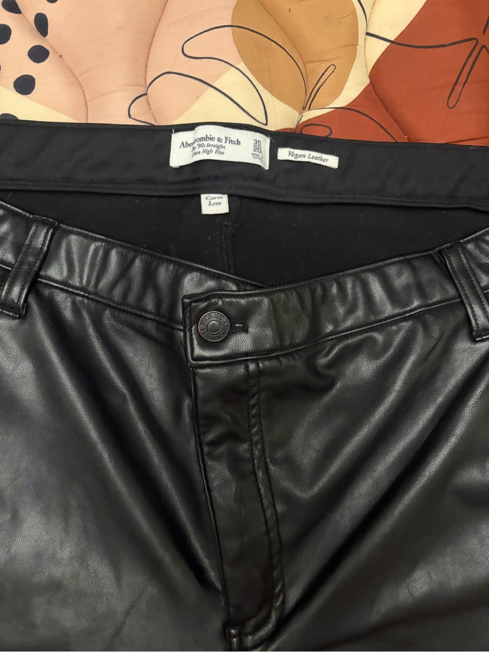 Abercrombie & Fitch Black Vegan Leather Pants